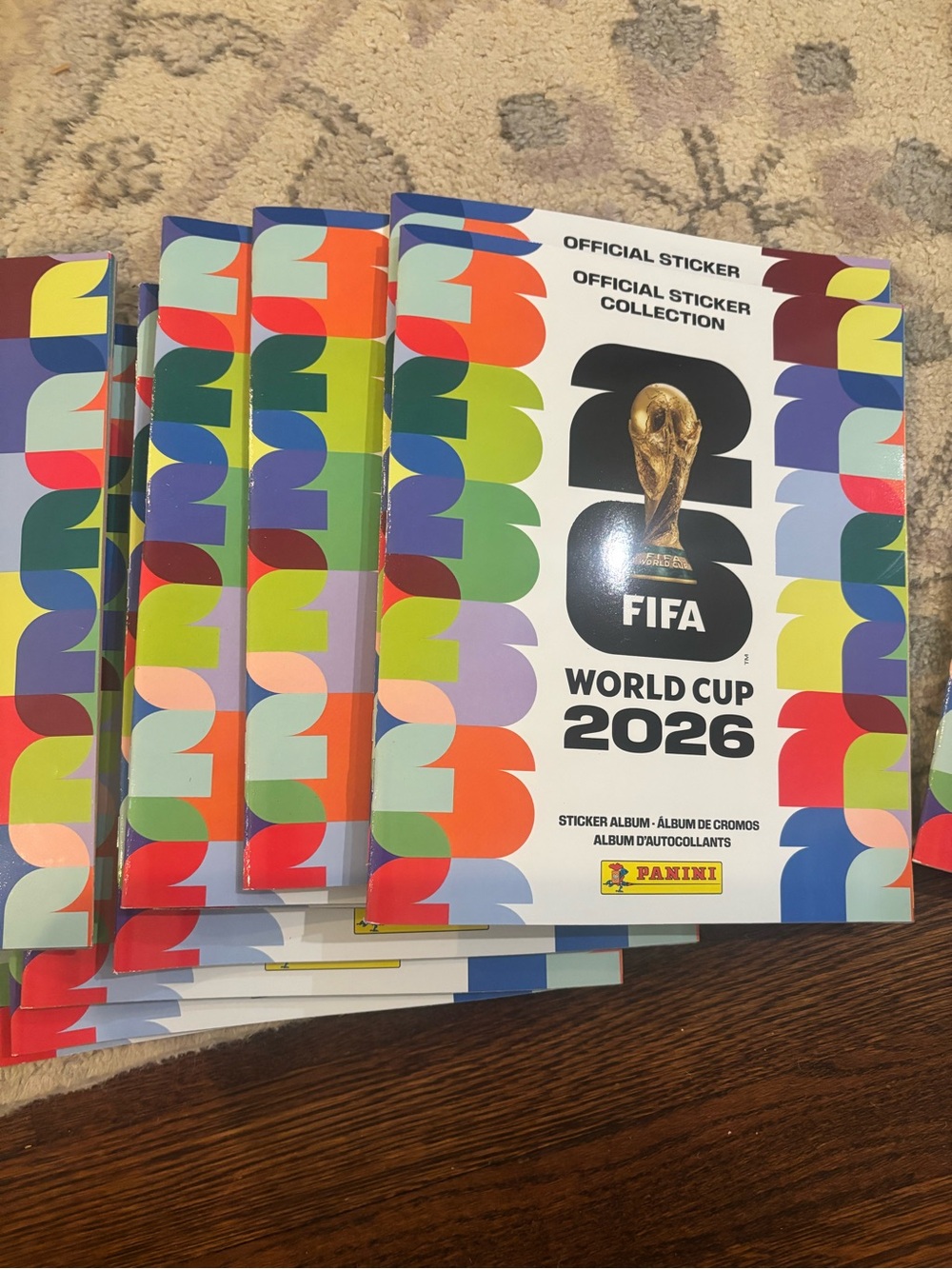 5 Panini World Cup 2026 Sticker Album FIFA soccer books set of five